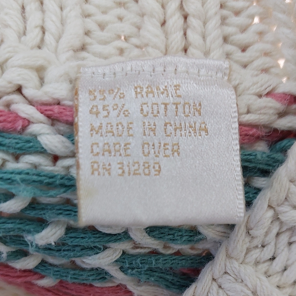 Vintage Marshall Fields Cotton Patchwork Sweater,… - image 8